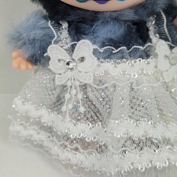 Labubu dress with bows and crown iridescent glitter No Doll - Picture 2 of 9